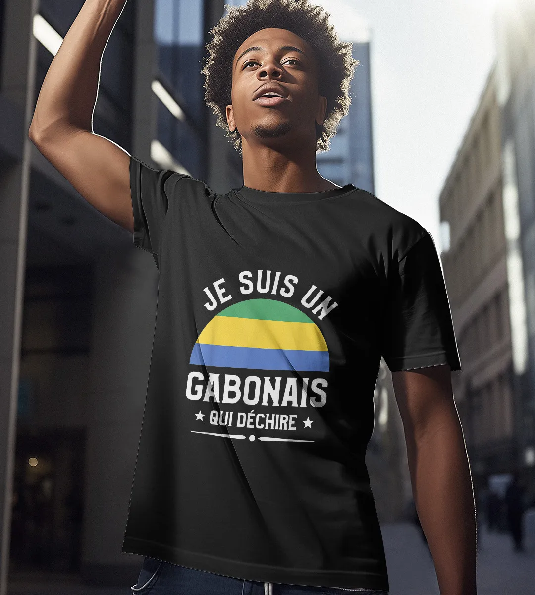 1sttheworld T-Shirt - I Am A Gabonese Who Is Tearing Gabon Apart T-Shirt Black A35