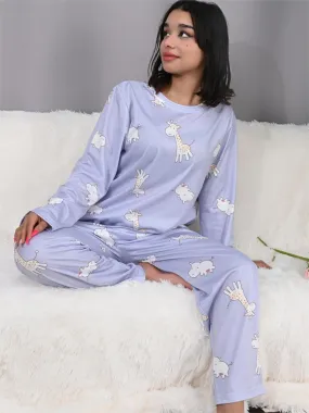 2 Pcs Women 's Long Sleeve Sleep Set 499188 -M