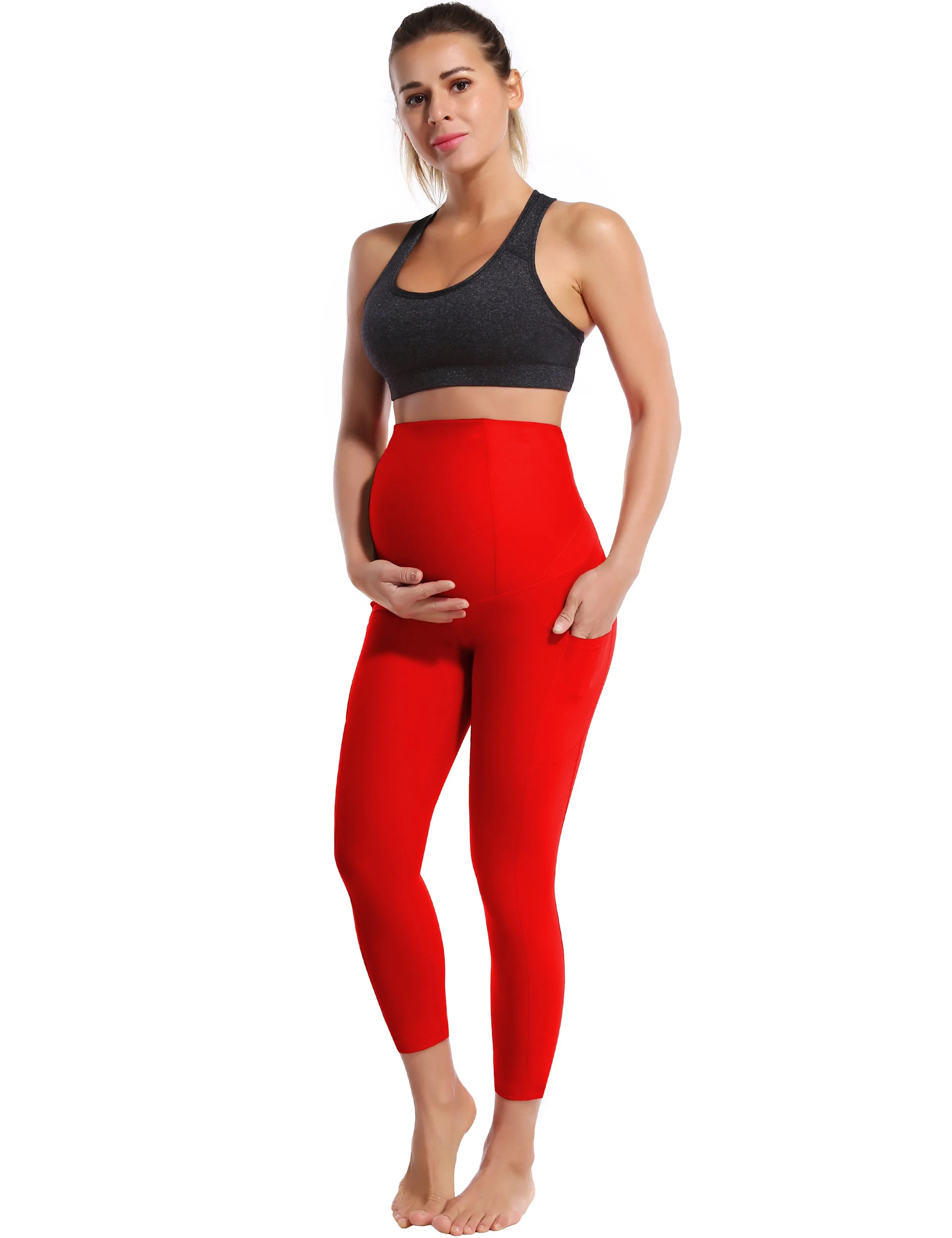 22 Side Pockets Maternity yogastudio Pants scarlet_yogastudio