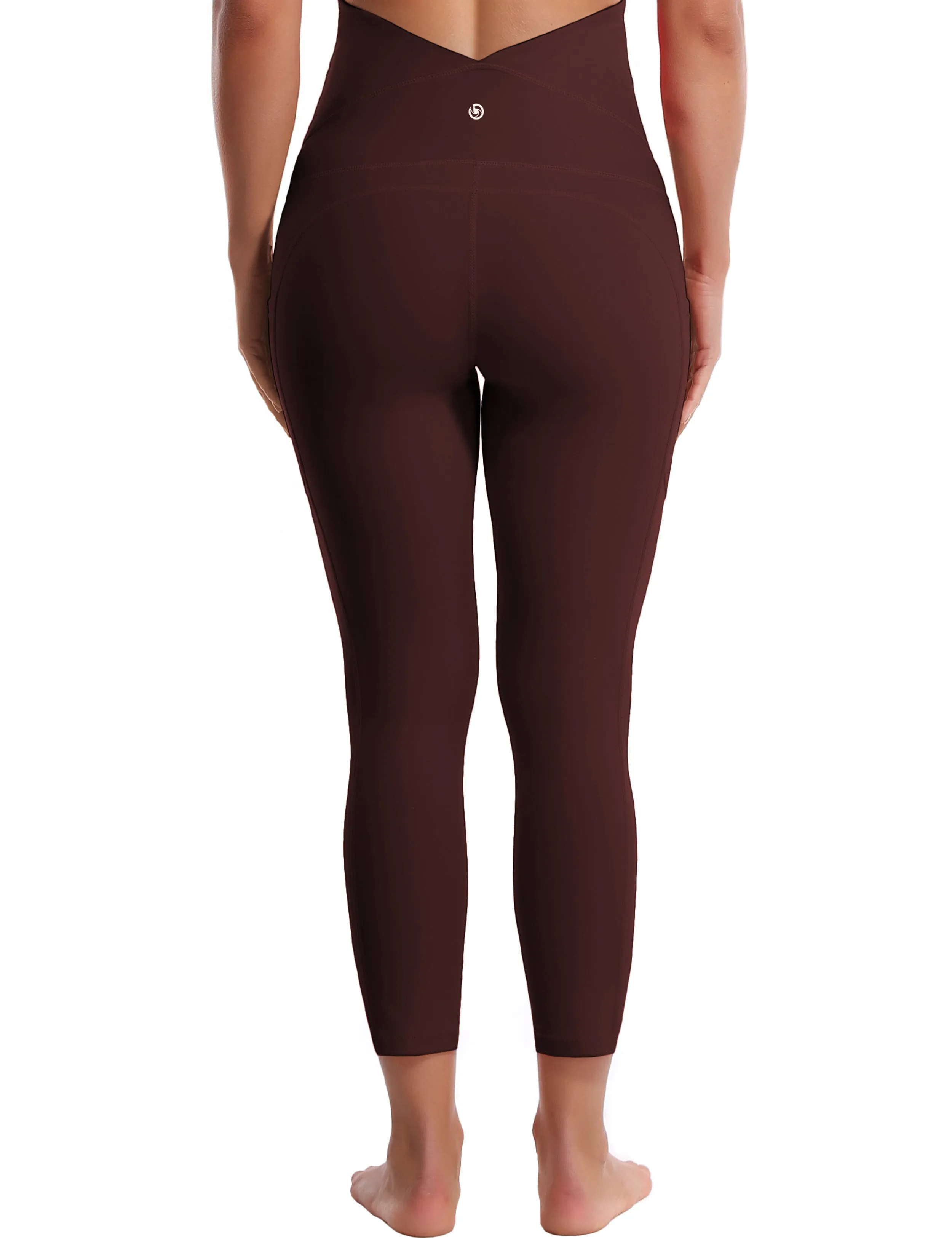 22" Side Pockets Maternity Yoga Pants mahoganymaroon