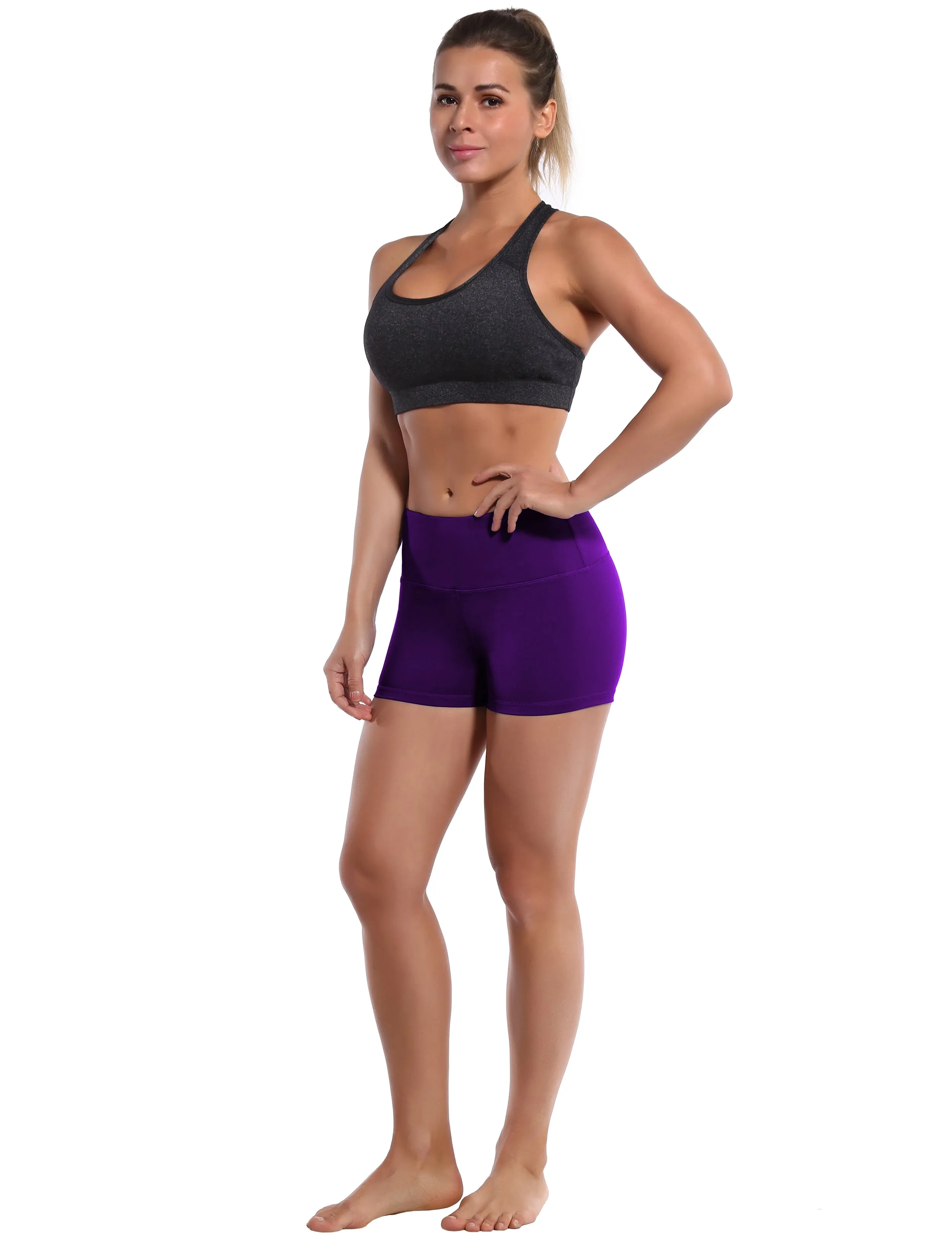 2.5" Yoga Shorts eggplantpurple