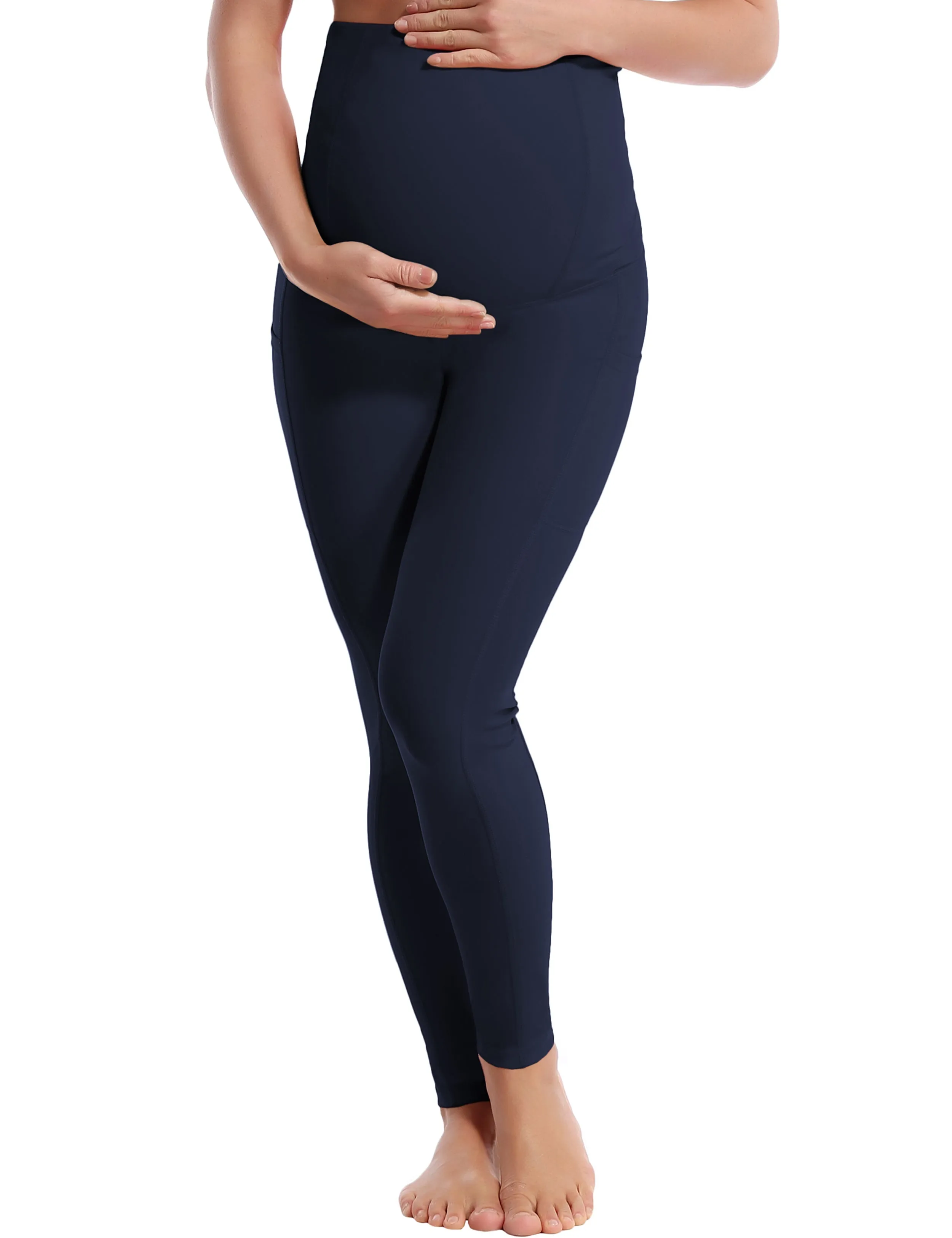 26 Side Pockets Maternity yogastudio Pants darknavy_yogastudio