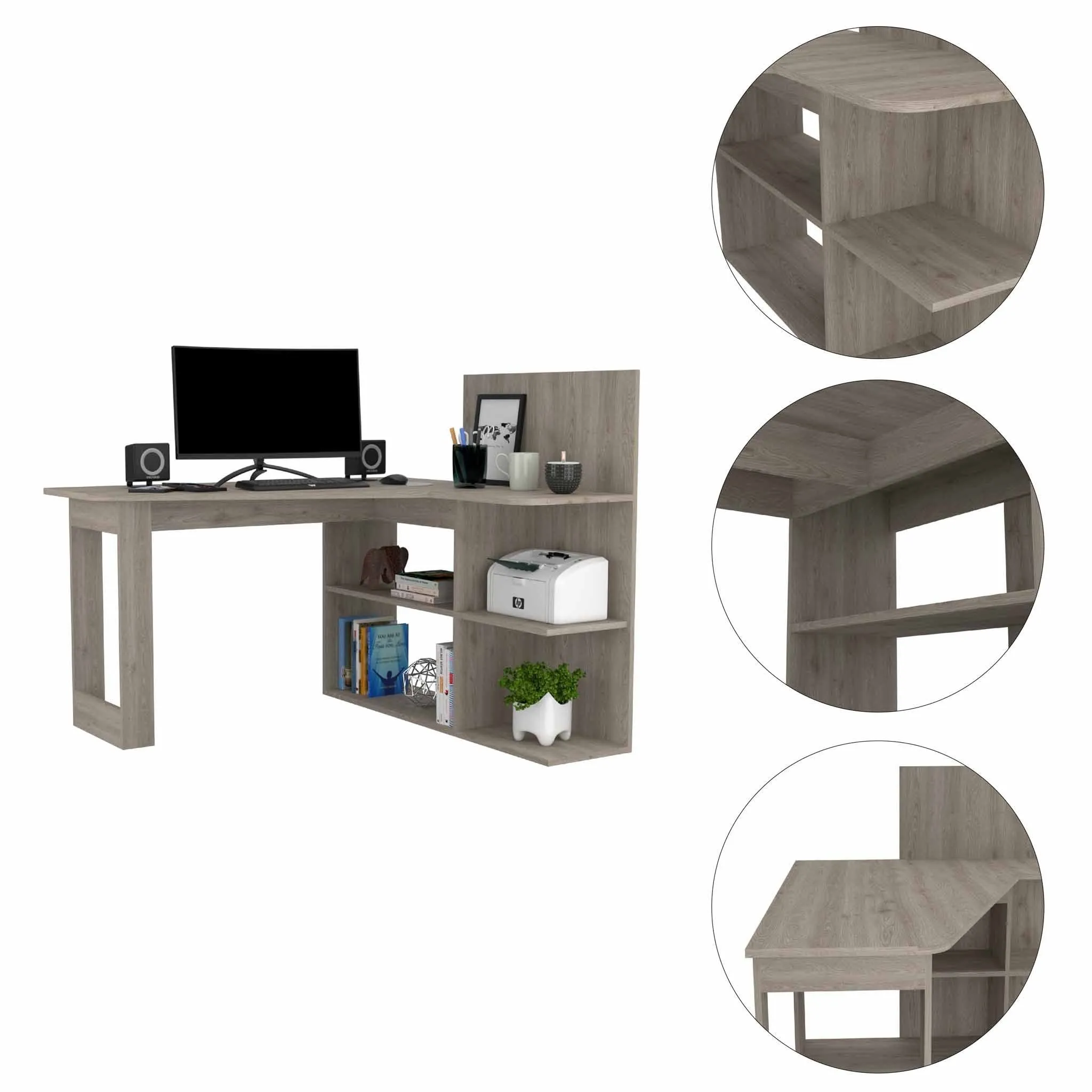 47 Light Gray Computer Desk