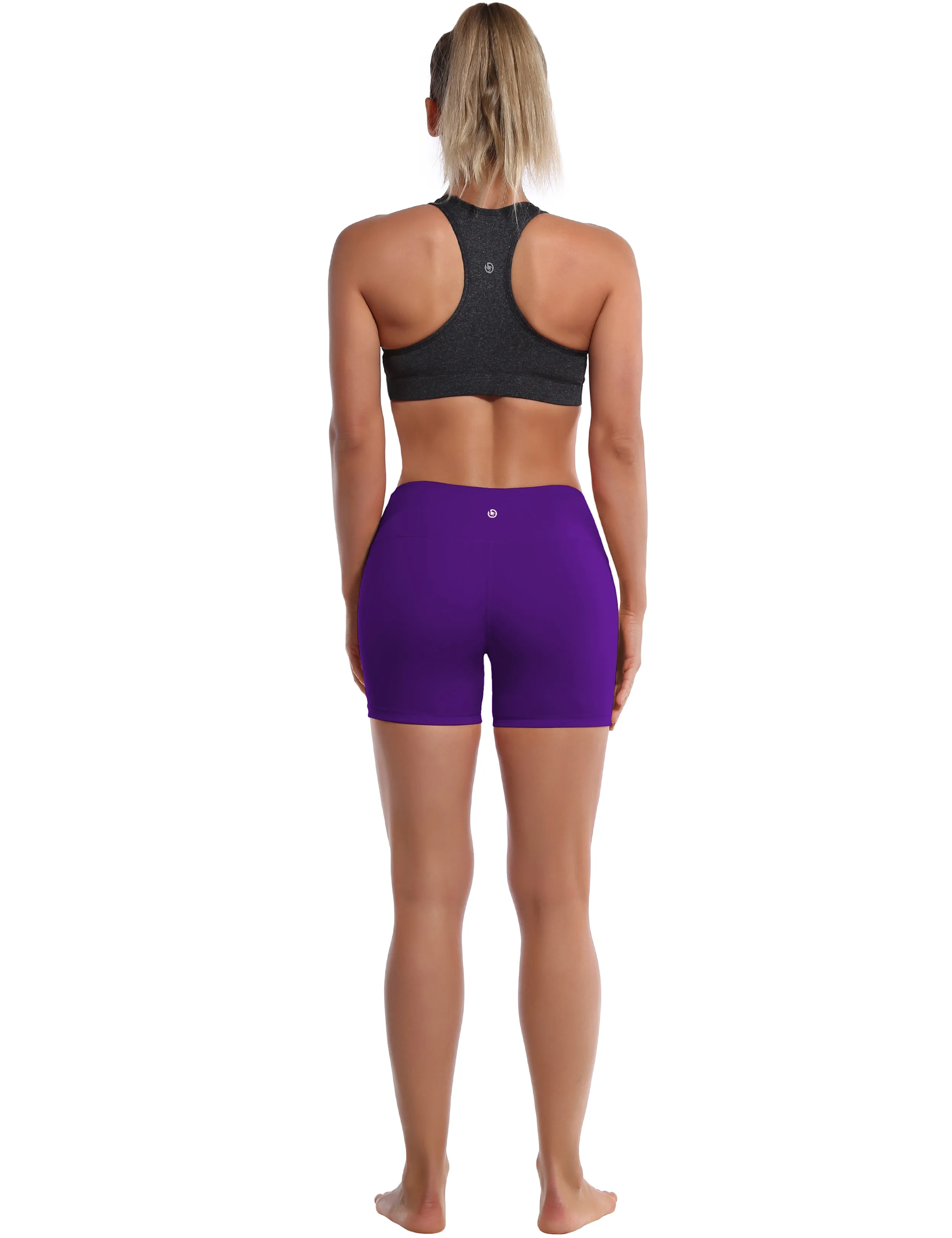 4" Yoga Shorts eggplantpurple