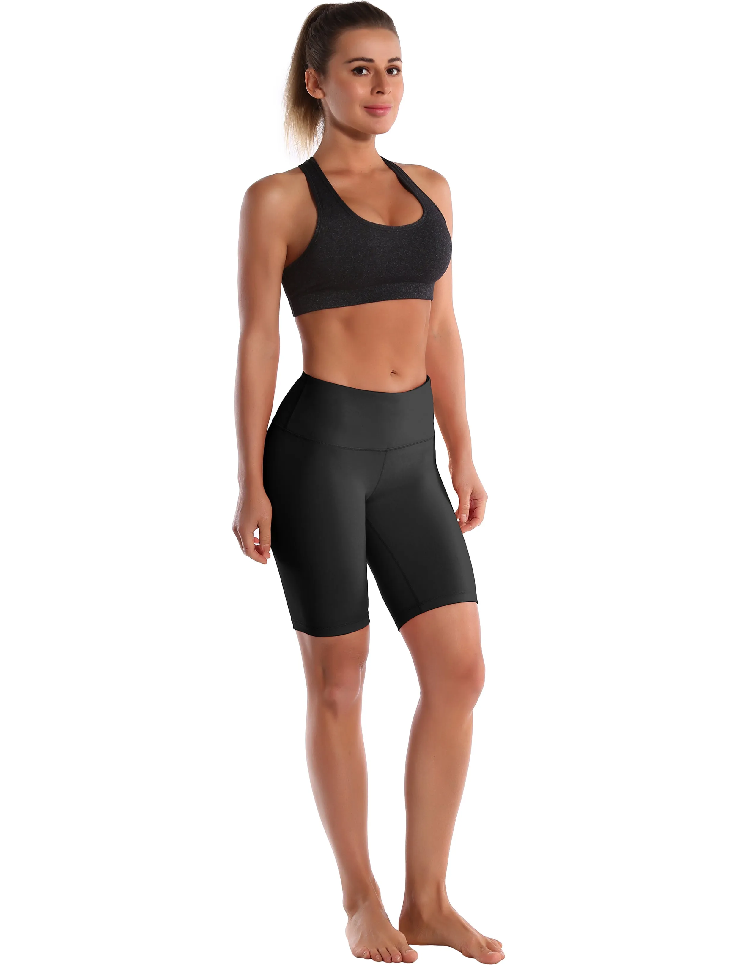 8 High Waist yogastudio Shorts black_yogastudio