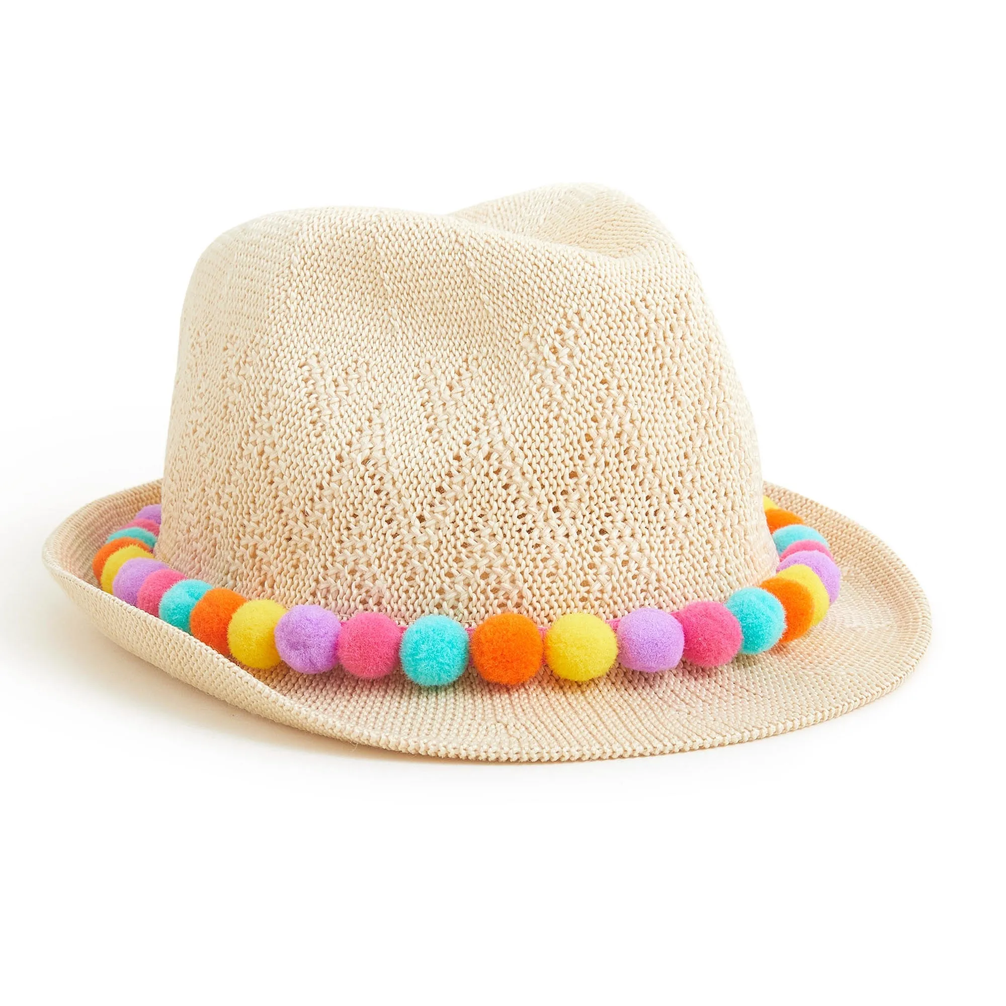 Accessorize London Girl's Pom Pom Packable Trilby (7-12 Years)