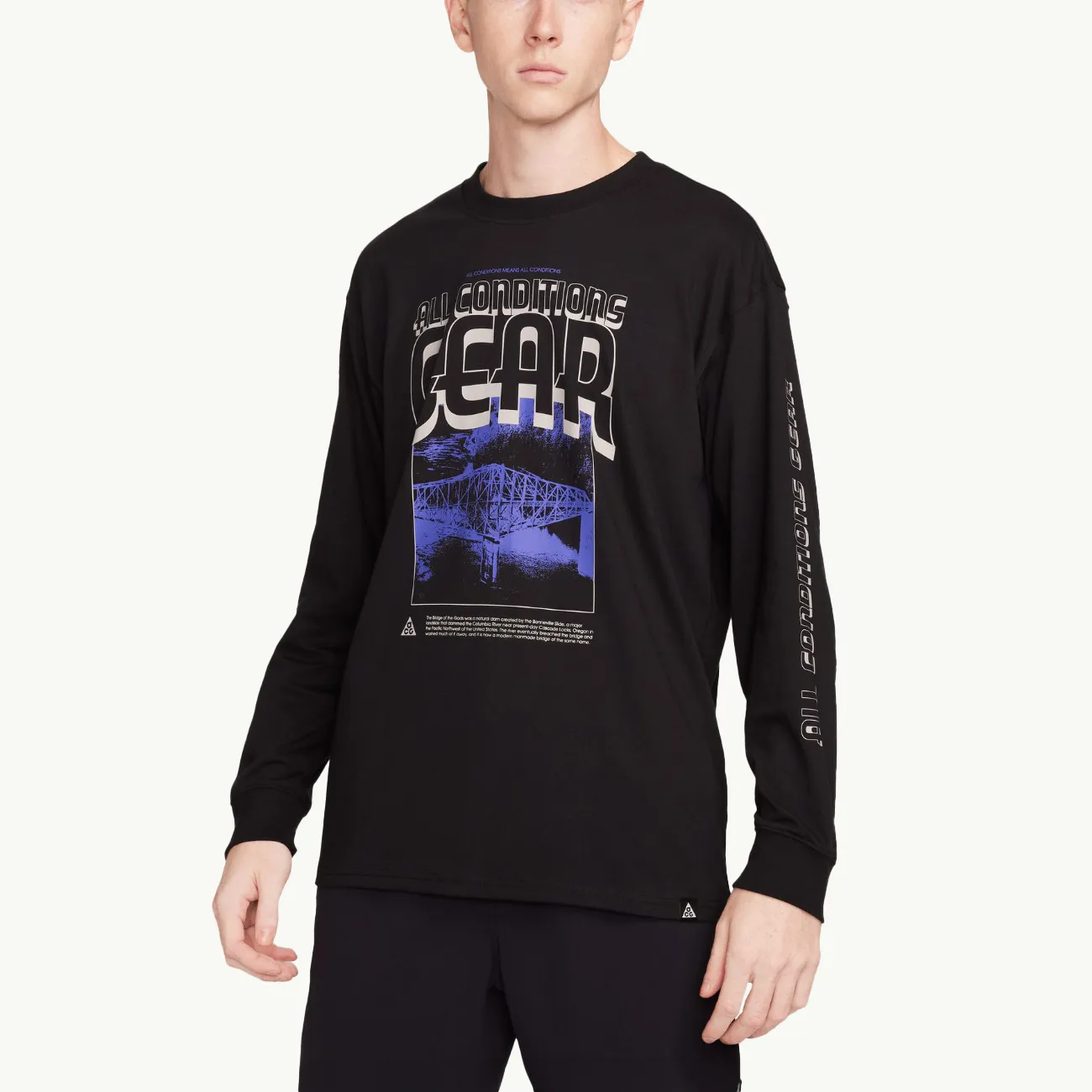 ACG Dri-Fit 'Trolls Bridge' Long Sleeve T-Shirt - Black