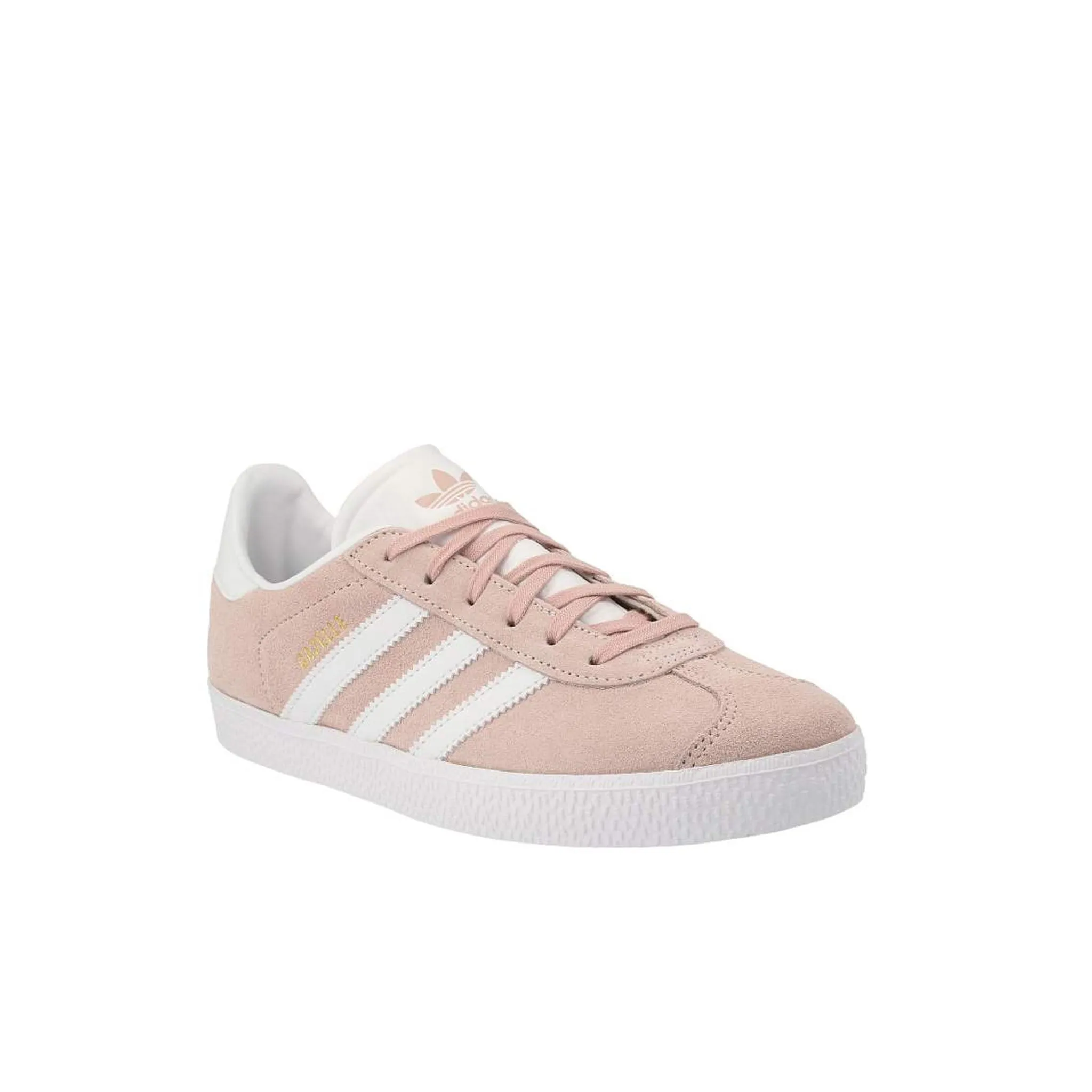 Adidas Gazelle J Lace-Up Pink Suede Leather Kids Trainers BY9544