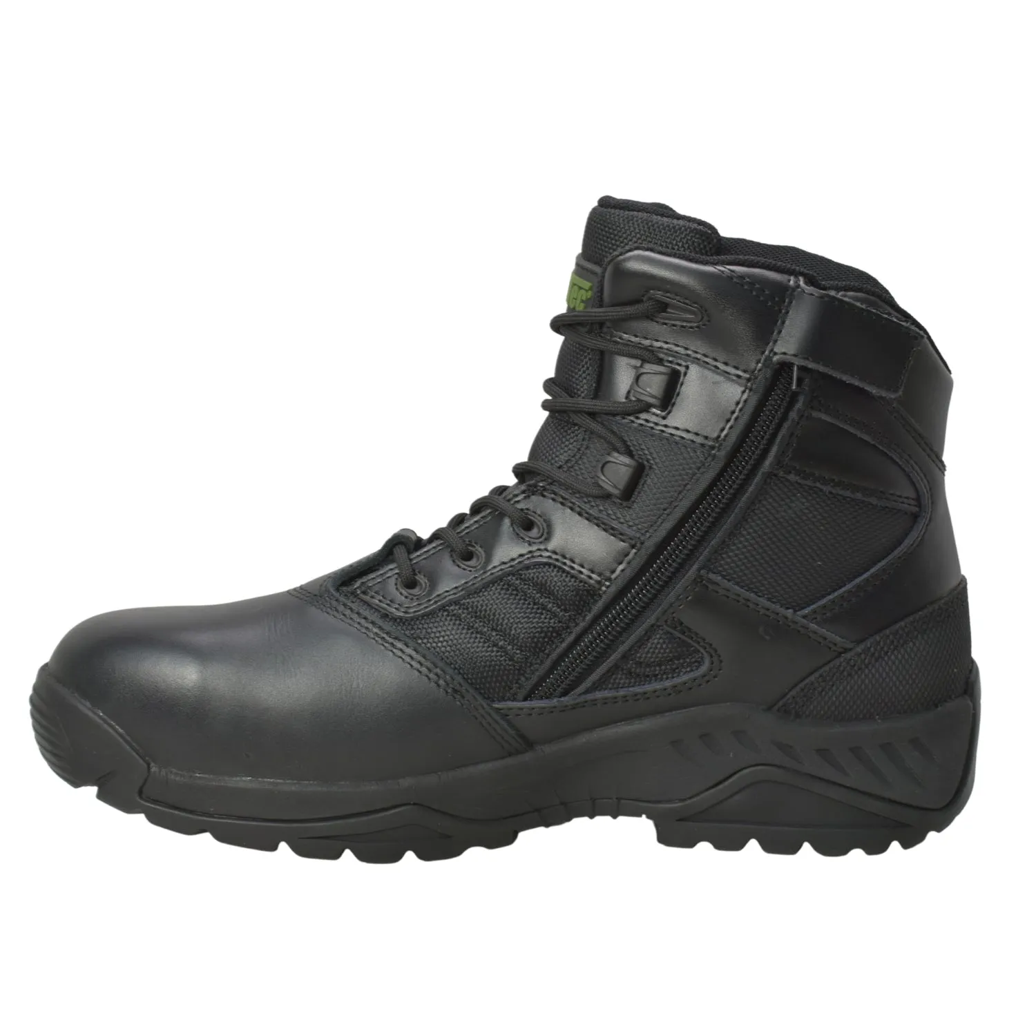 AdTec Mens 6in Polishable Side Zipper WP CT Black Military Boots