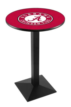 Alabama Crimson Tide Holland Bar Stool Co. Black Wrinkle "A" Logo Bar Pub Table