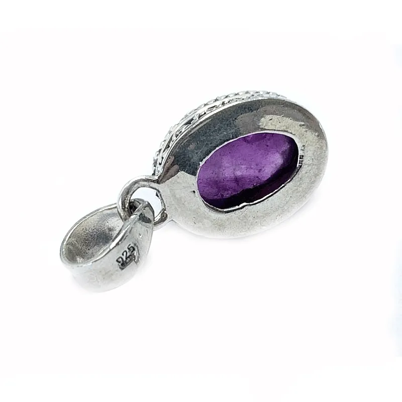 Amethyst Small Boho Style Pendant