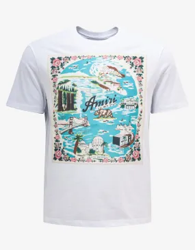 Amiri White California Hawaiian T-Shirt