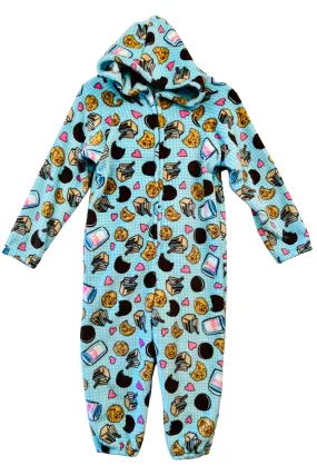 Aqua love milk n' cookies pajama jumpsuit