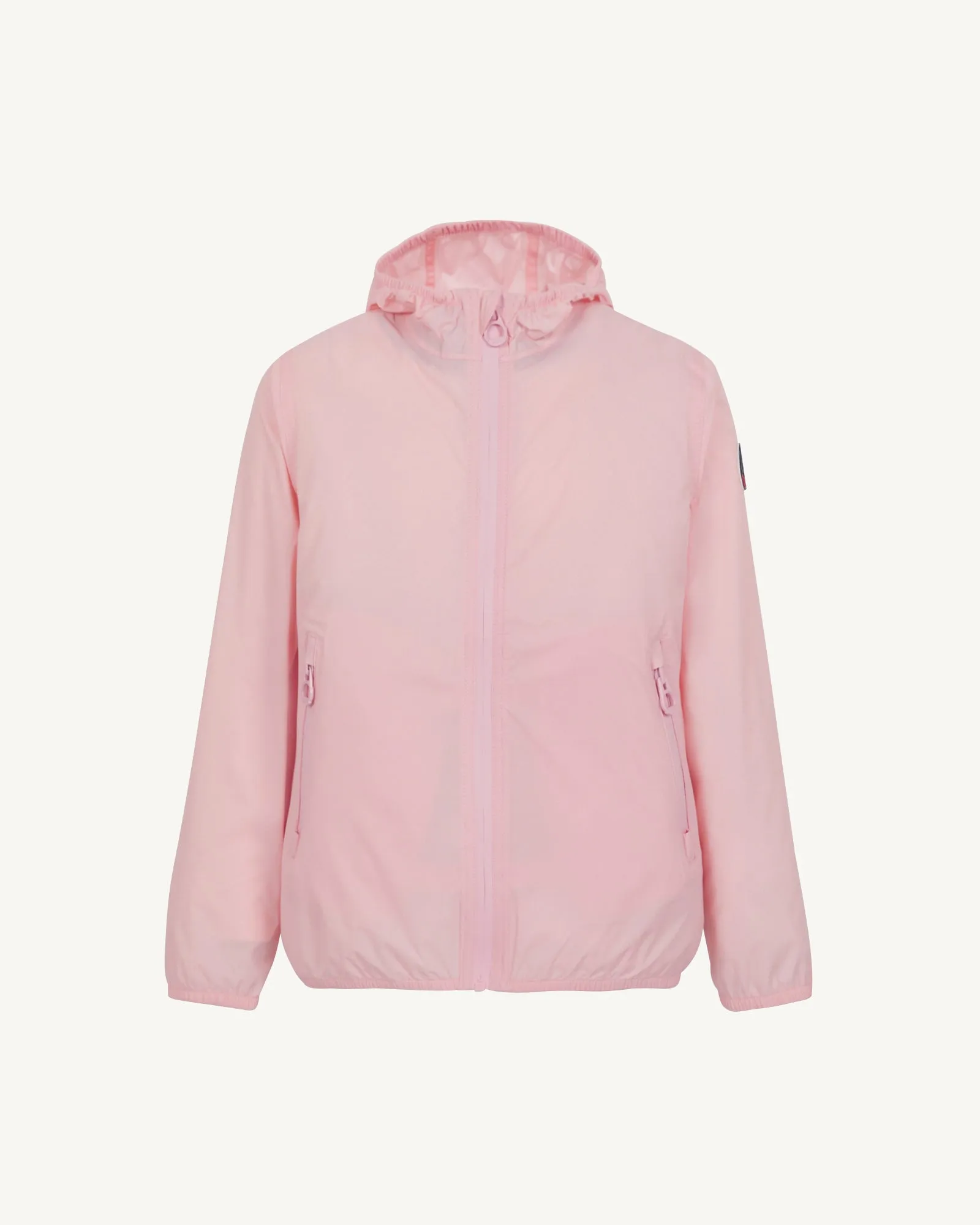 Arran kids' waterproof packable jacket Peach pink