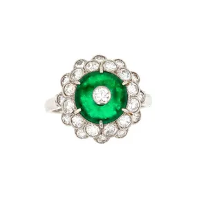 Art Deco Emerald & Diamond Ring