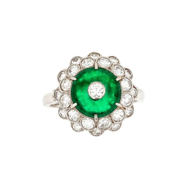 Art Deco Emerald & Diamond Ring