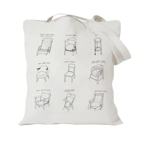 Assorted Chairs Totebag