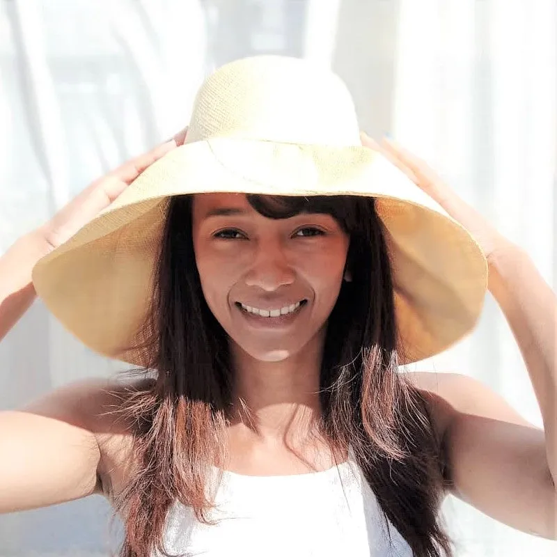 AUDREY | Natural Raffia Hat | 5" Shapeable  Brim | UPF50