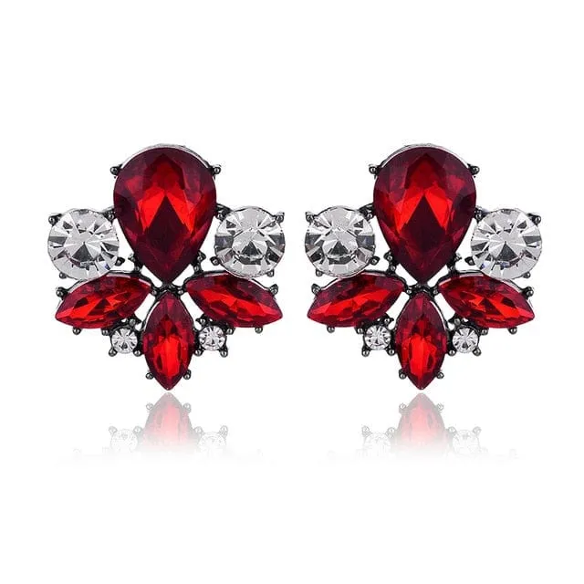 Avant Sparkle Crystal Pierced Earrings - 14 Colors