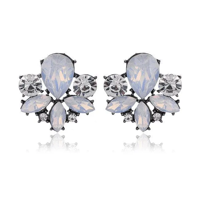 Avant Sparkle Crystal Pierced Earrings - 14 Colors