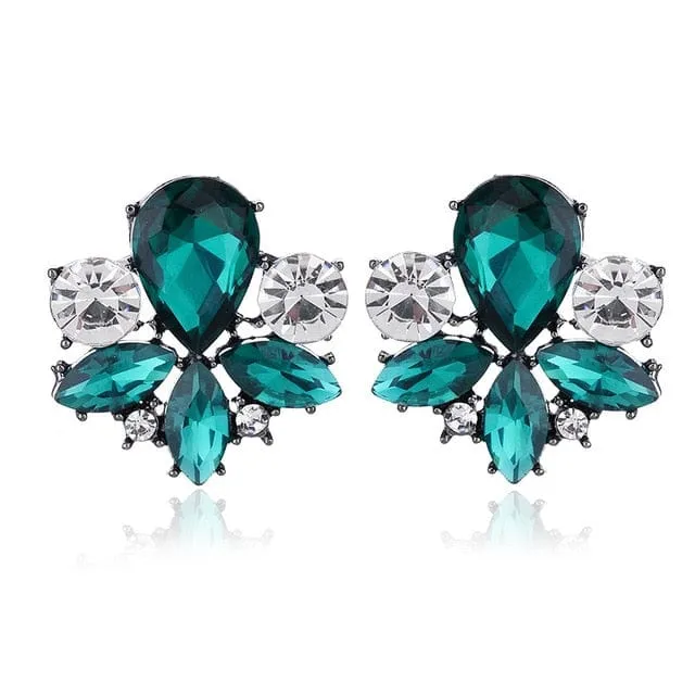 Avant Sparkle Crystal Pierced Earrings - 14 Colors