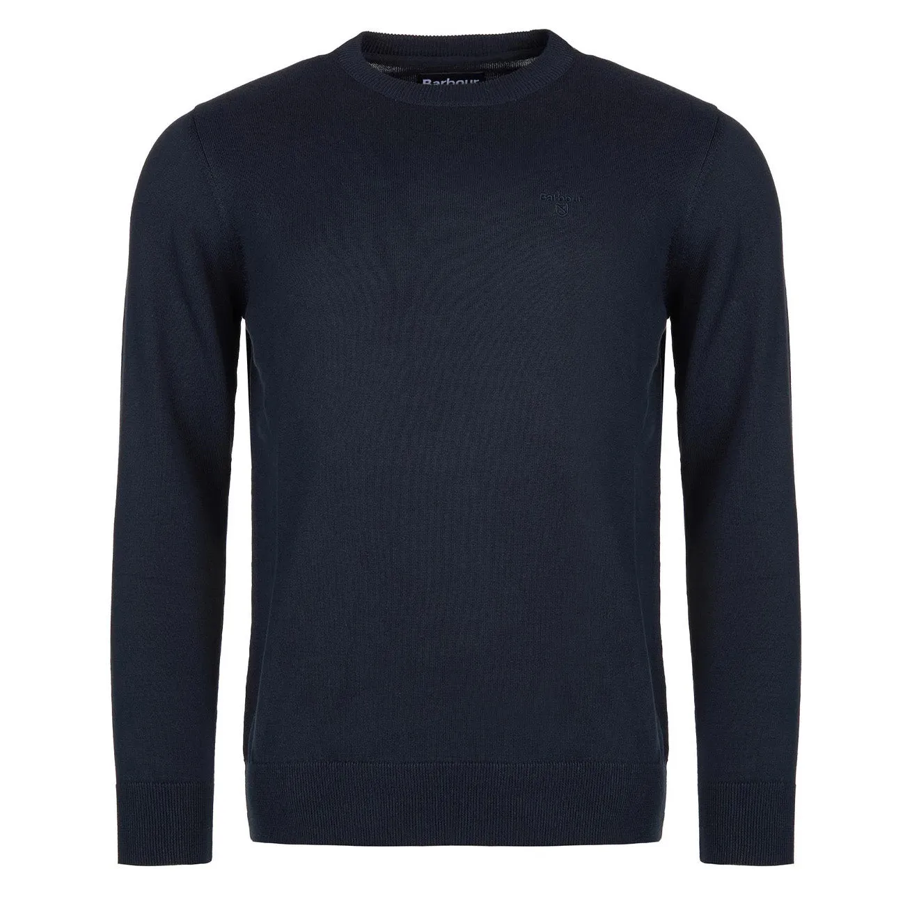 Barbour Pima Cotton Crew Neck Navy