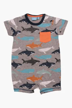 Bear Camp Whale Baby Boys Romper