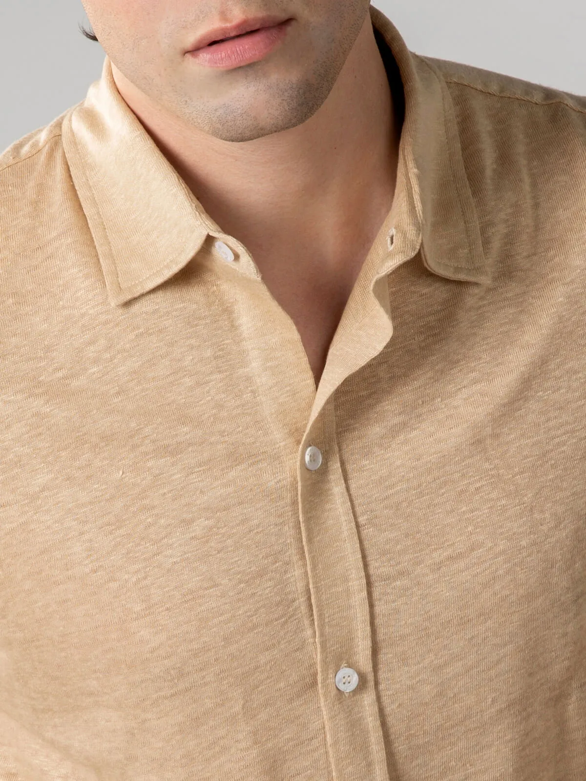 Beige Linen Bayside Shirt