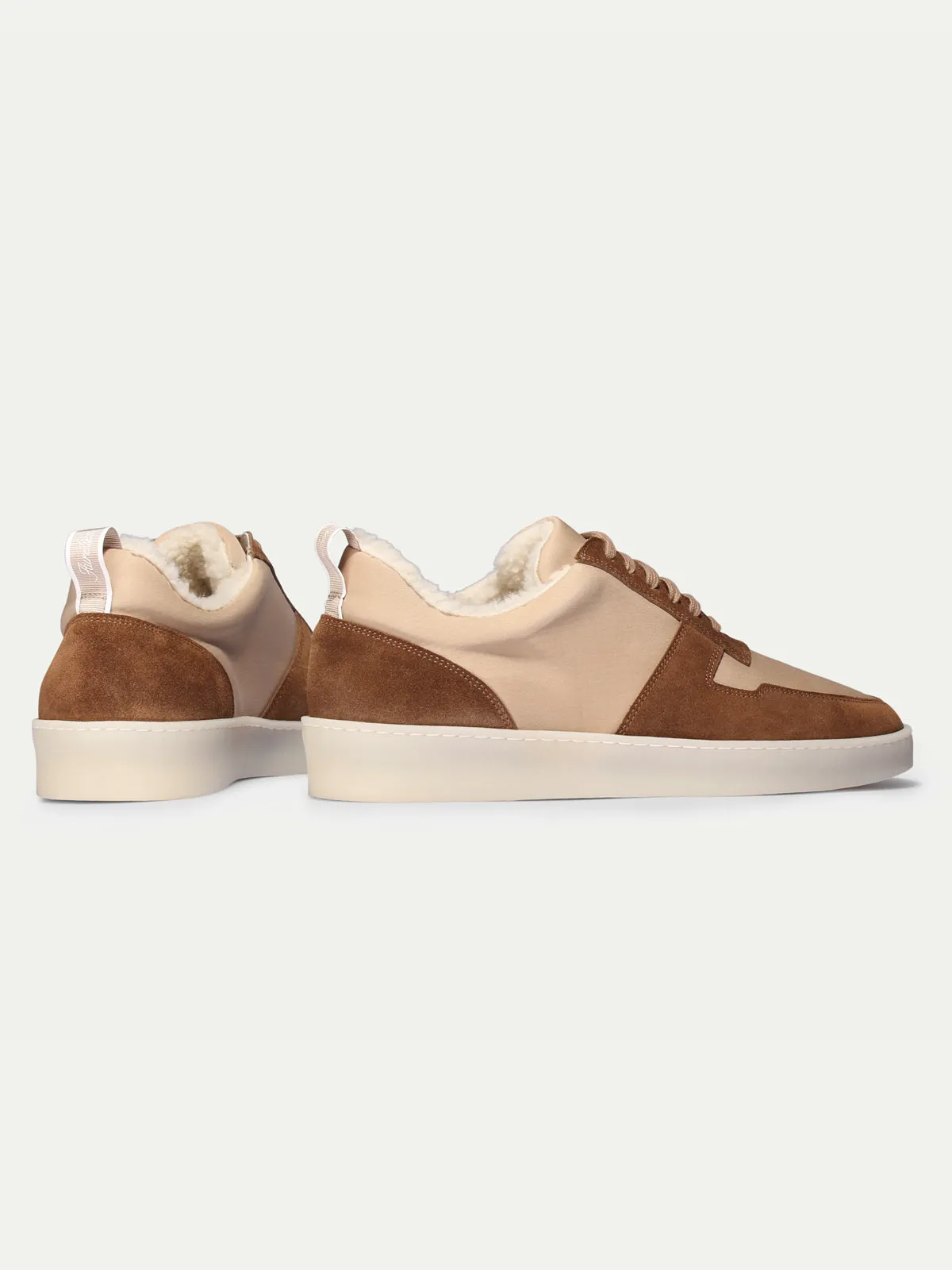 Beige Shearling Bayside Sneaker