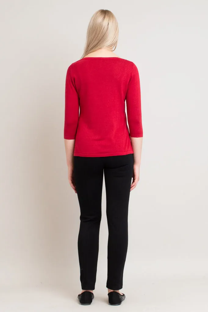 Betula Sweater, Lipstick, Bamboo Cotton - Final Sale