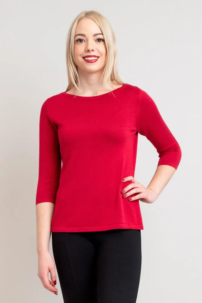 Betula Sweater, Lipstick, Bamboo Cotton - Final Sale