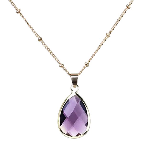 Birthstone Drop Pendant Necklace