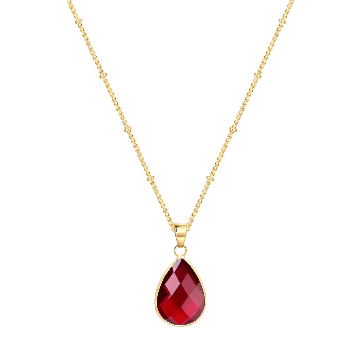 Birthstone Drop Pendant Necklace