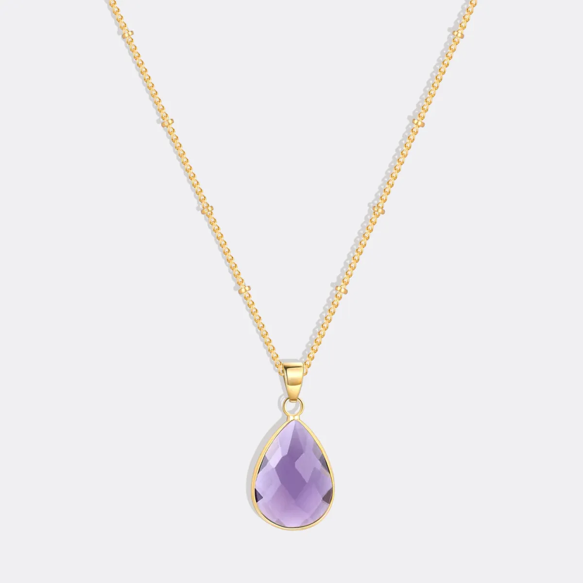 Birthstone Drop Pendant Necklace