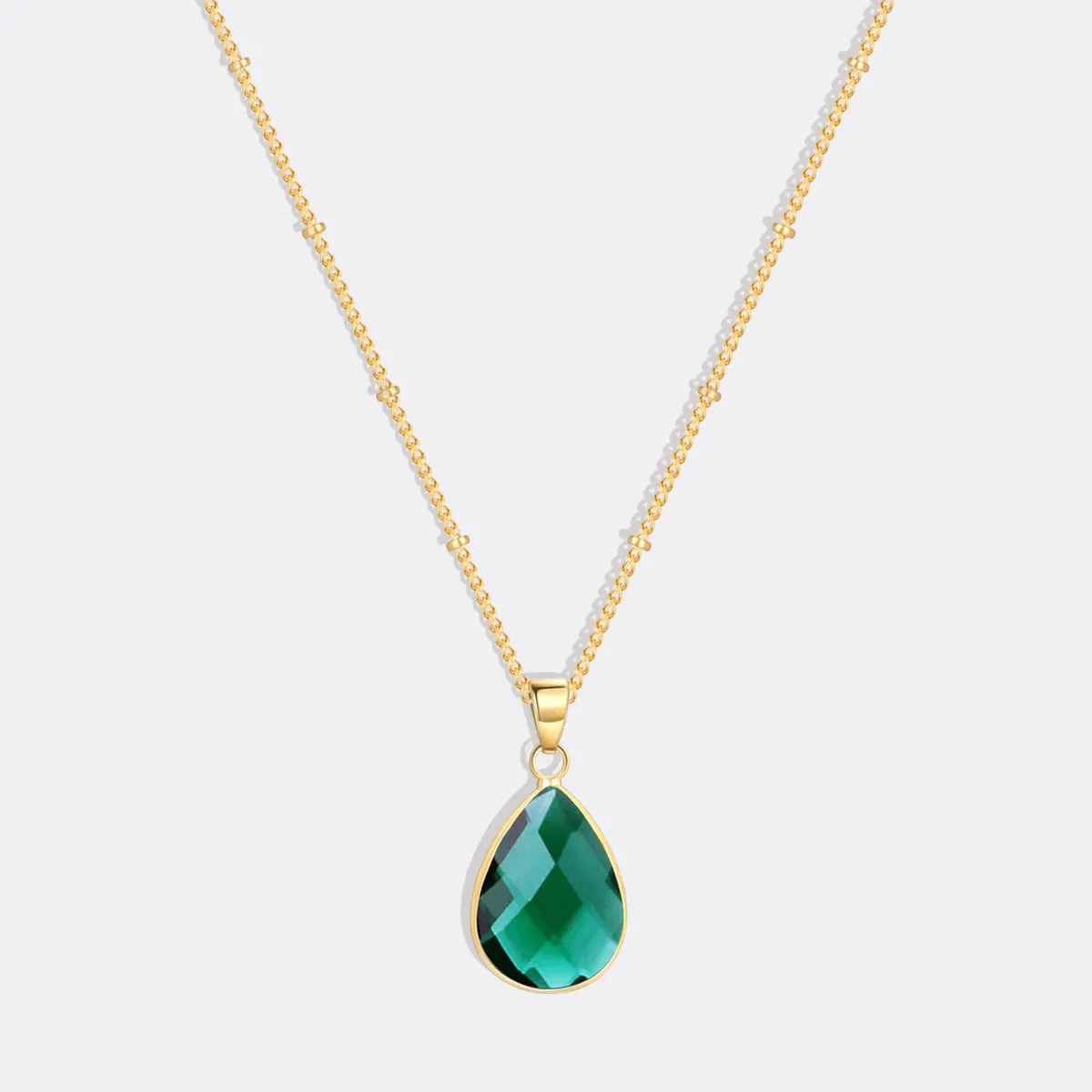 Birthstone Drop Pendant Necklace