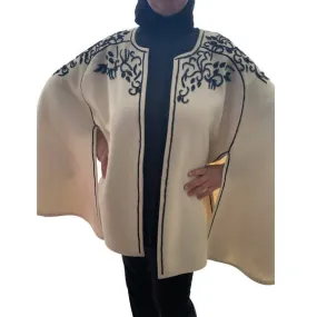 Black and White Beaded Cape II