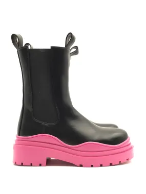 Boots Combat By Clothes Mentor In Black & Pink, Size: 7