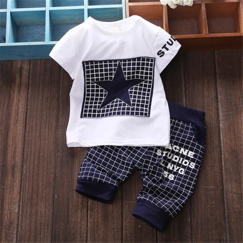 Boys Star Image Top Pants 2 Pcs Set