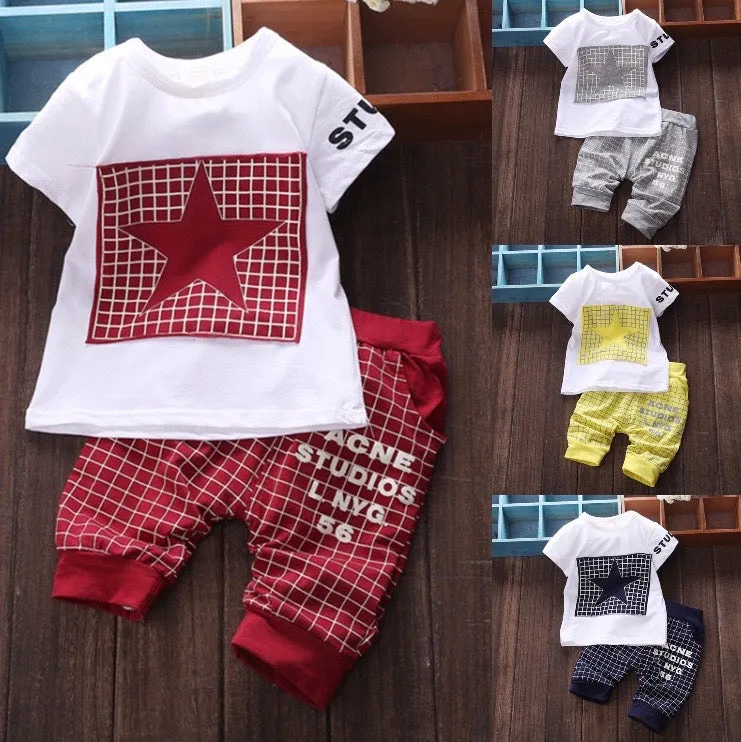 Boys Star Image Top Pants 2 Pcs Set