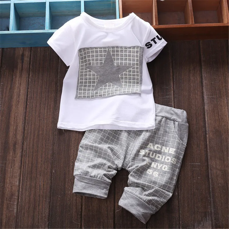 Boys Star Image Top Pants 2 Pcs Set