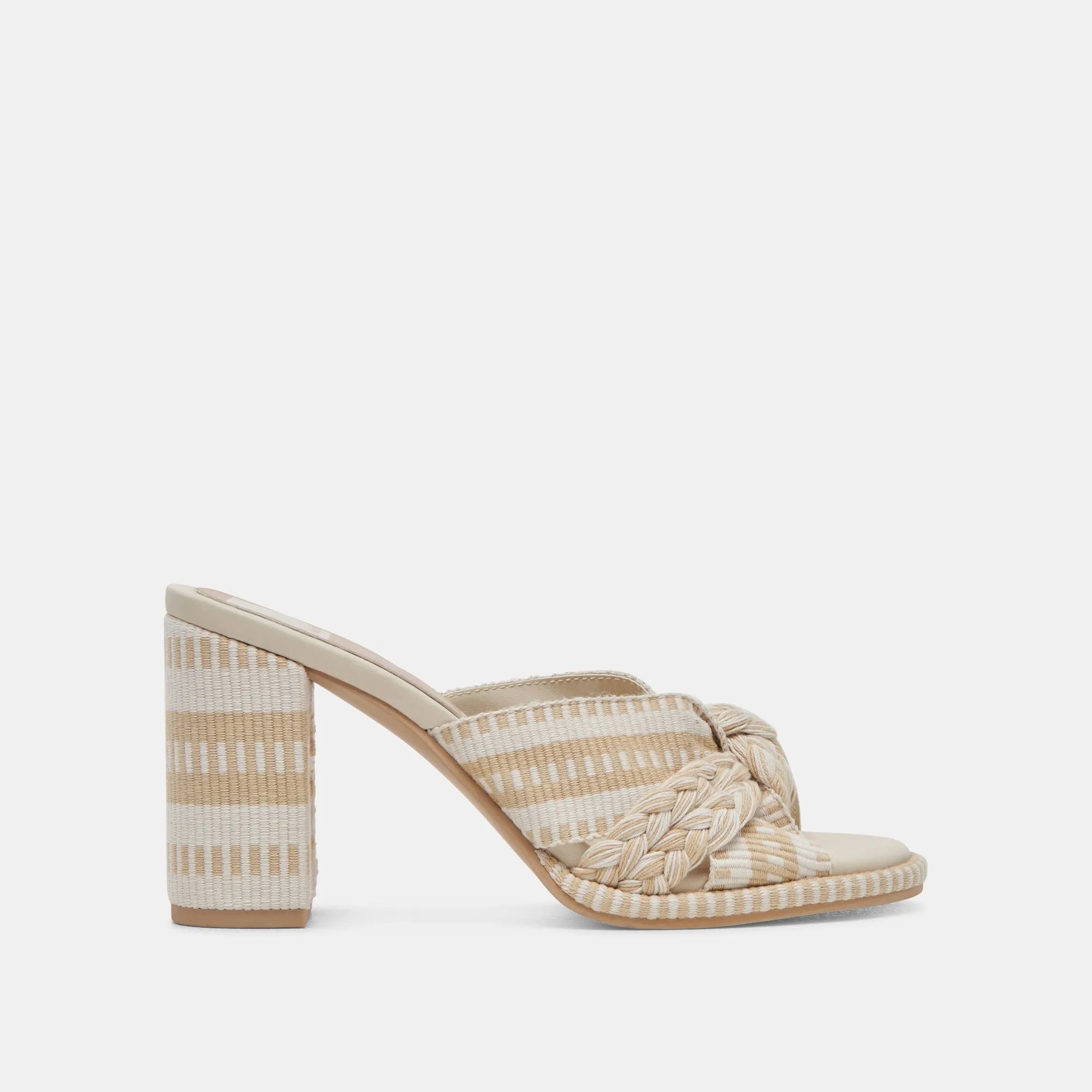 BRILAH HEELS NATURAL MULTI WOVEN