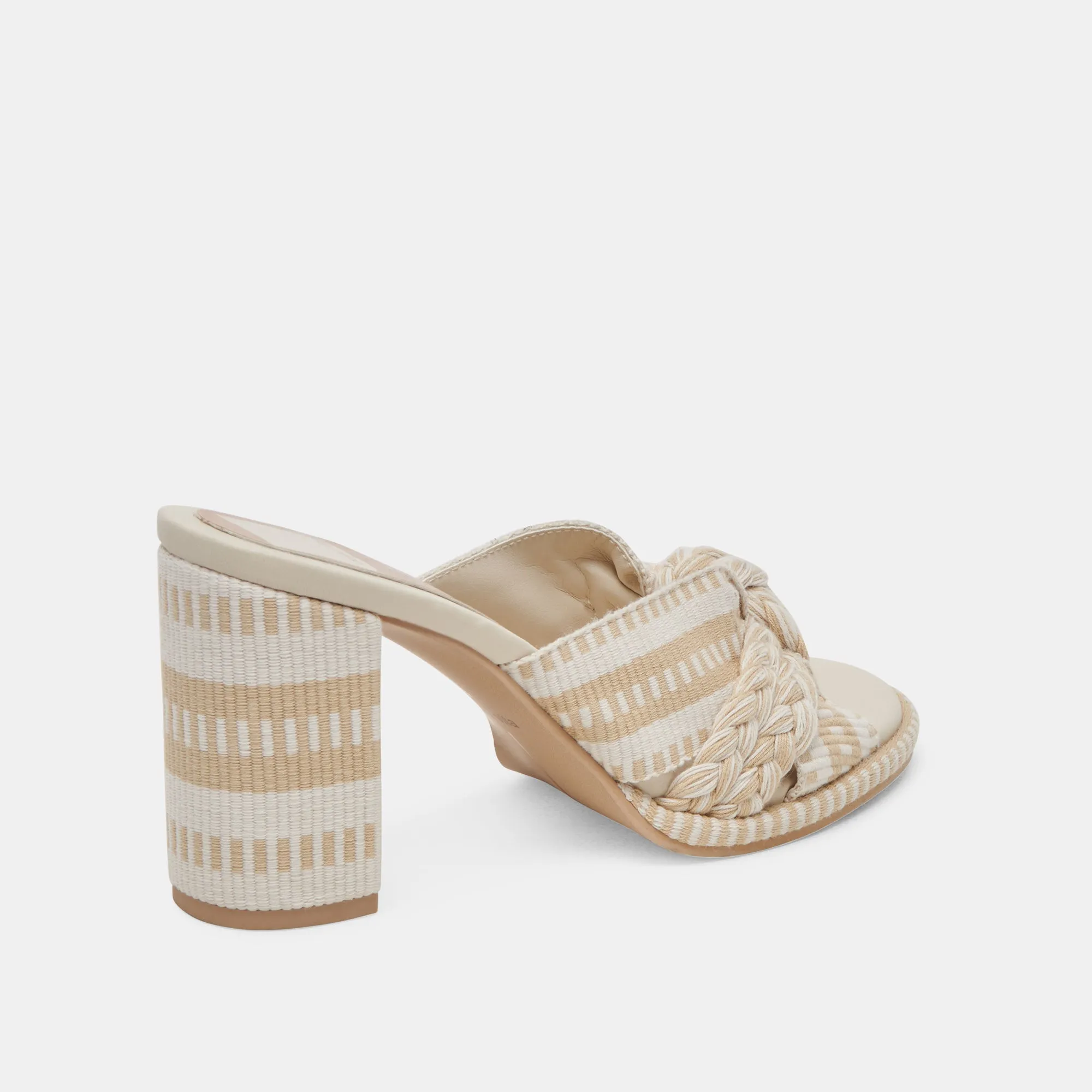 BRILAH HEELS NATURAL MULTI WOVEN