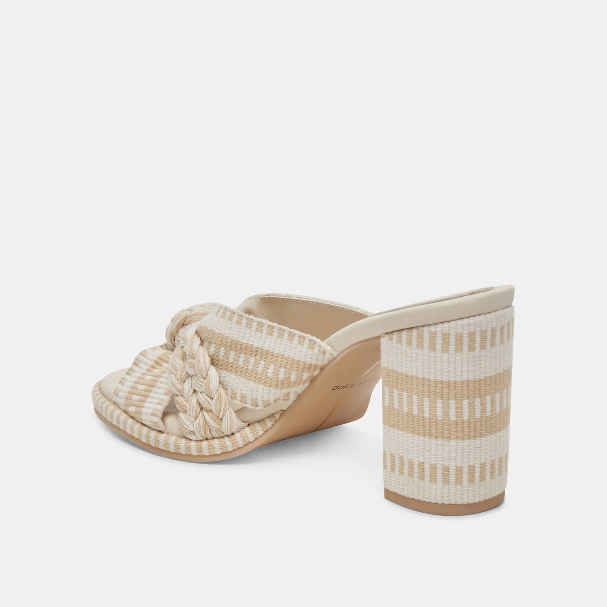 BRILAH HEELS NATURAL MULTI WOVEN