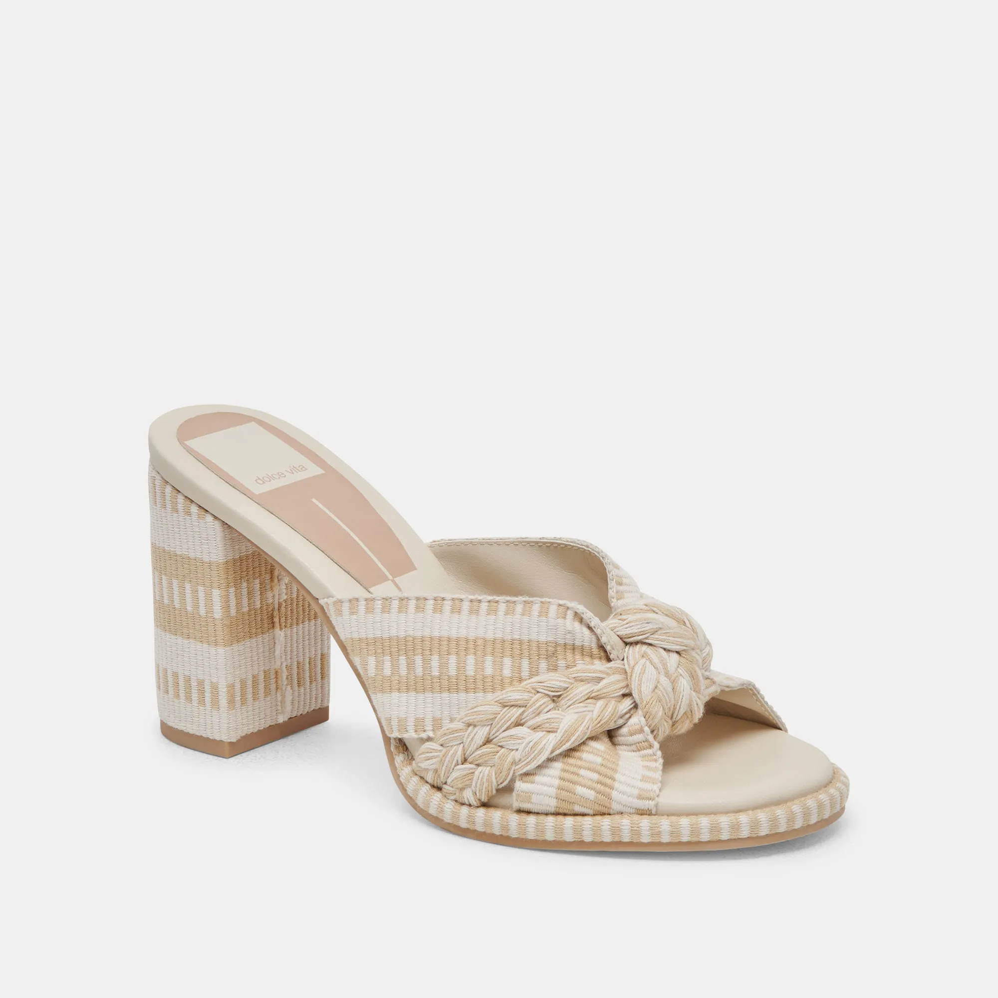 BRILAH HEELS NATURAL MULTI WOVEN