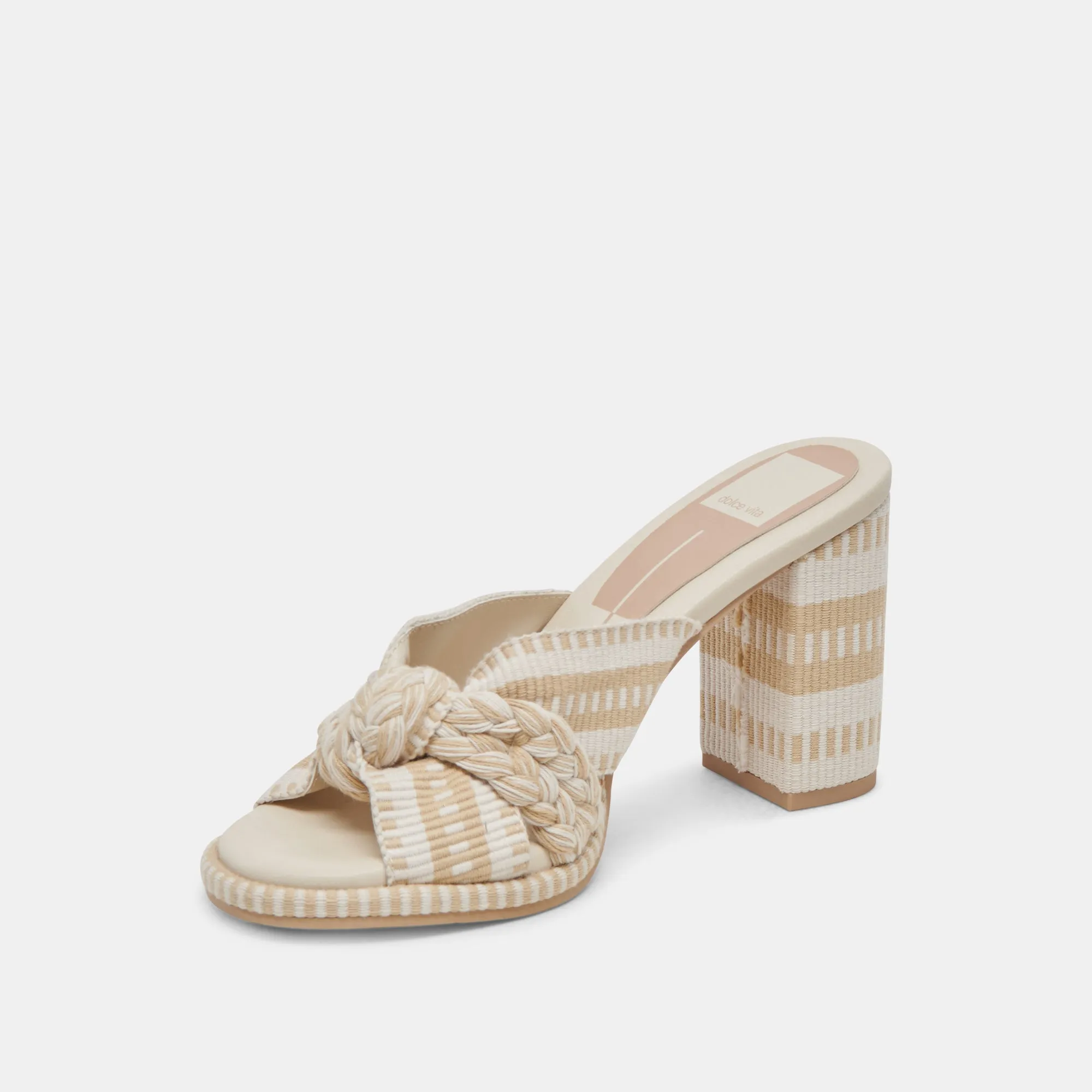 BRILAH HEELS NATURAL MULTI WOVEN