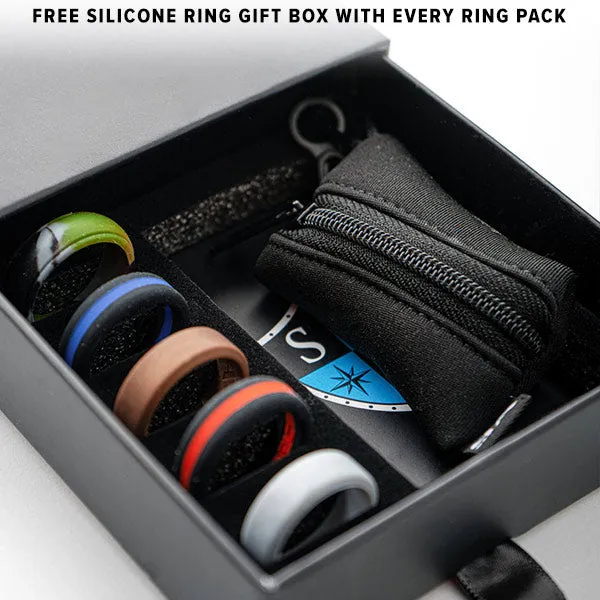 BUY 1 SILICONE RING - PICK 5 FREE   Free Ring Bag, Box & Gift