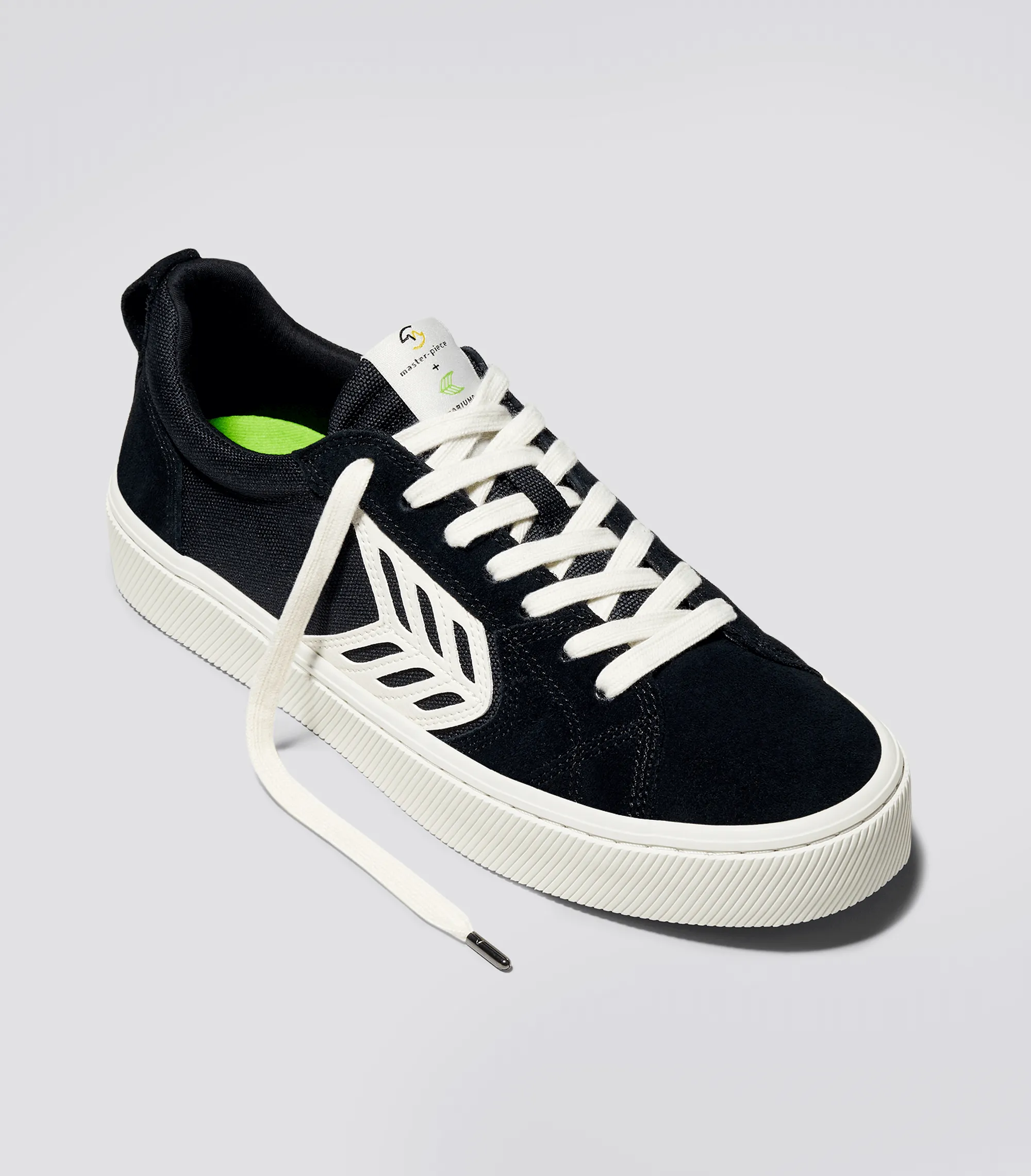 CATIBA PRO Low master-piece Black Cordura and Suede Ivory Logo Sneaker Men