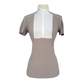 Cavalleria Toscana S/S Competition Shirt w/Bib in Tortora - Women's Medium