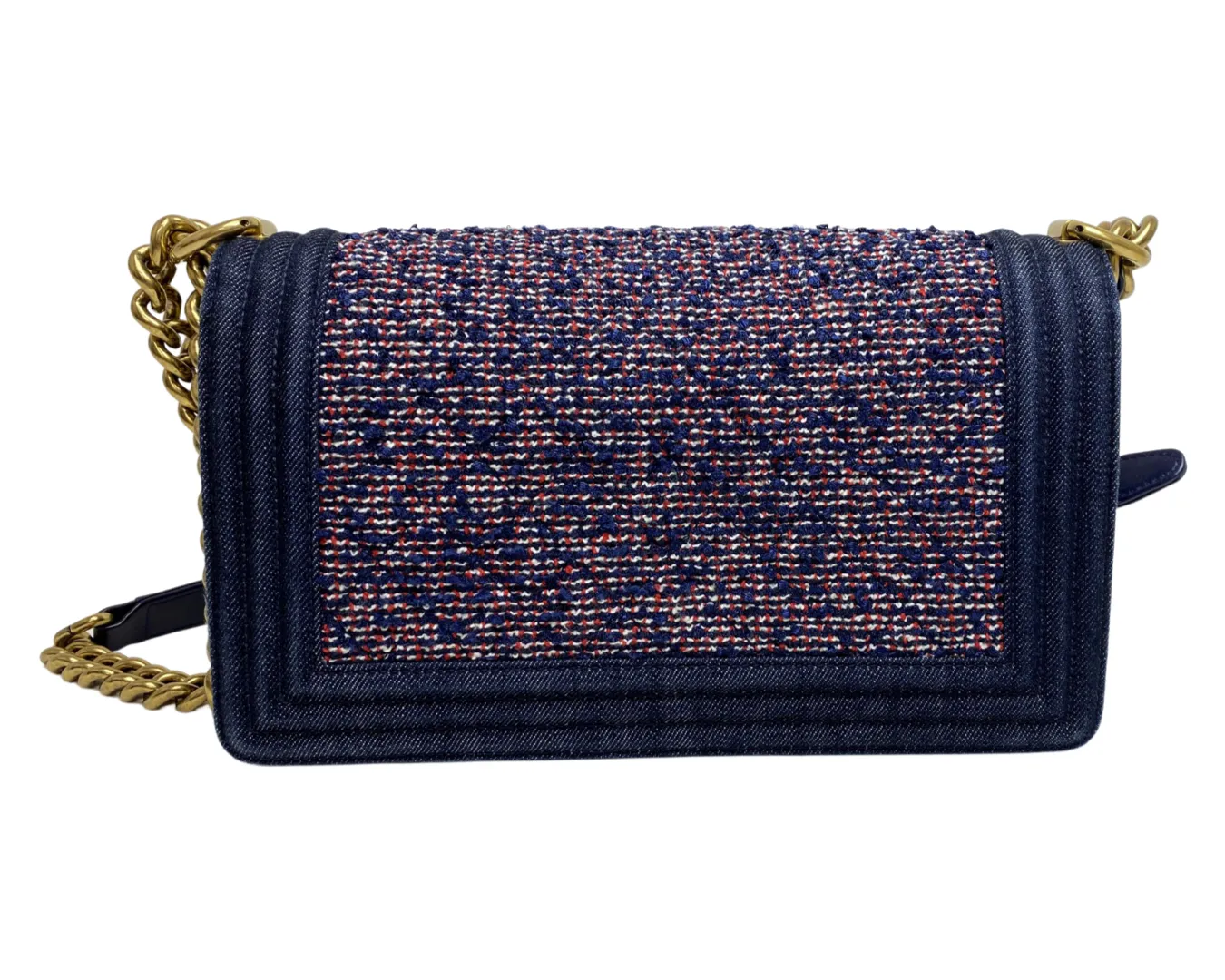 Chanel | Boy Medium Blue Tweed Bag