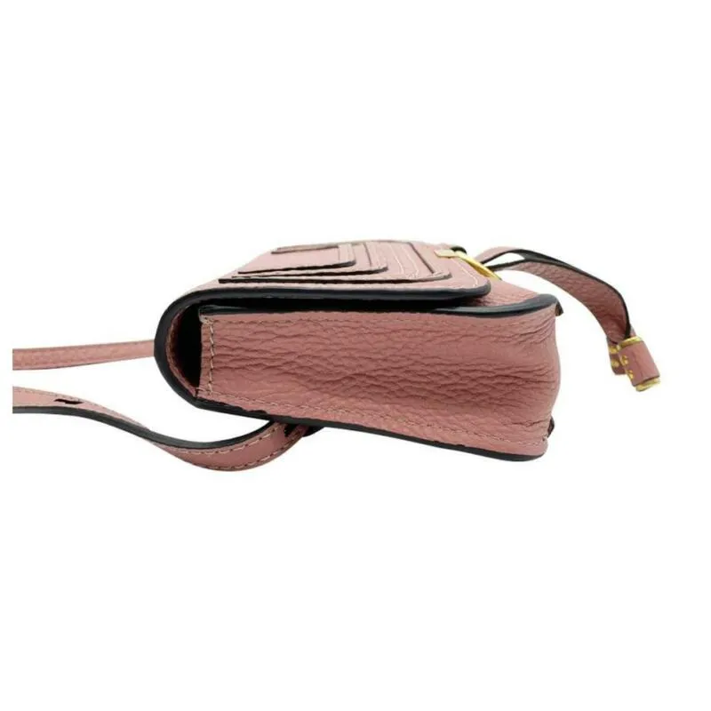 Chloé Belt Marcie Convertible Pink Leather Messenger Bag